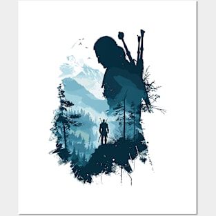 Mystic Warrior's Quest - Fantasy Silhouette Art Posters and Art